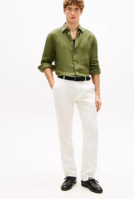 Chemise coupe standard en lin - Tommy Hilfiger - Duckstore_narbonne