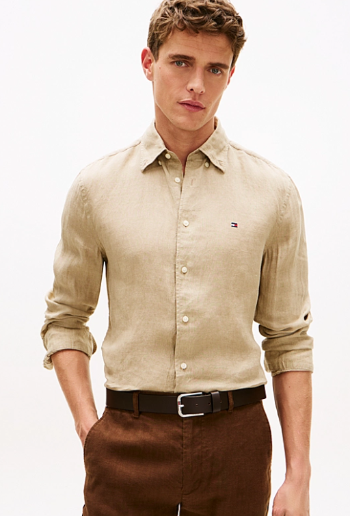 Chemise coupe standard en lin - Tommy Hilfiger - Duckstore_narbonne