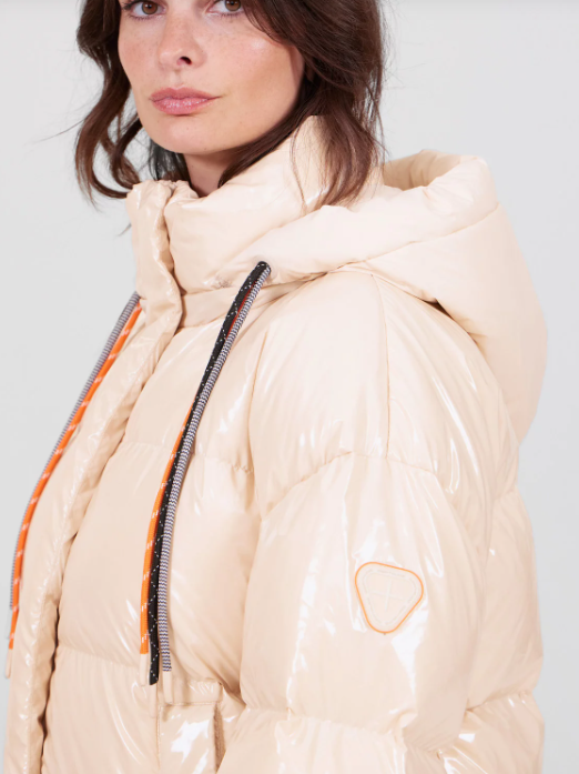 Doudoune Gertrude LILI BRIGHT GLOSSY Beige - Duckstore_narbonne