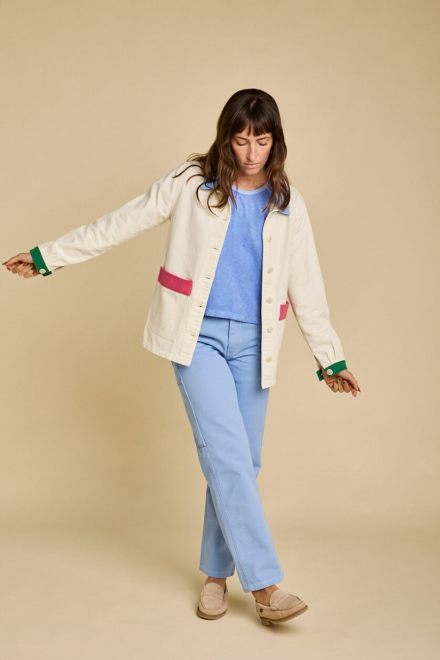 Veste en coton bio | écru "revivre - vanille" - Duckstore_narbonne