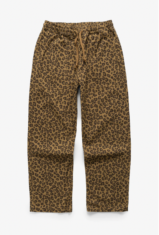 Pantalon à motifs Léopard marron