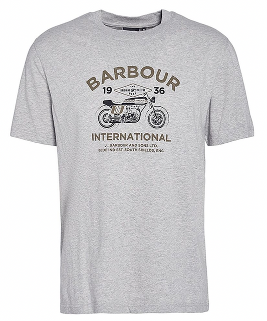 Barbour – T-shirt Café Graphic grey marl