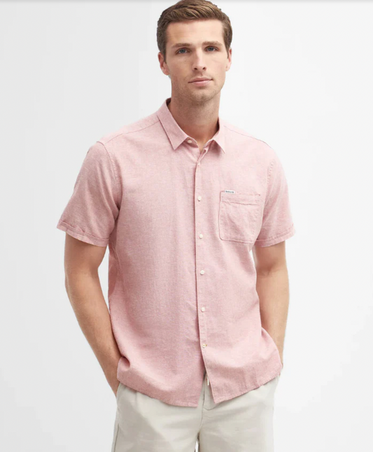 Chemise d'été à manches courtes Nelson, argile rose