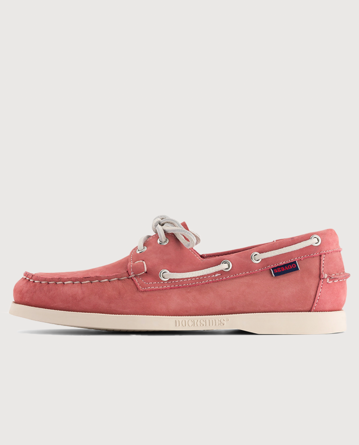 CHAUSSURES DOCKSIDES NUBUCK ROSE BLANC- SEBAGO