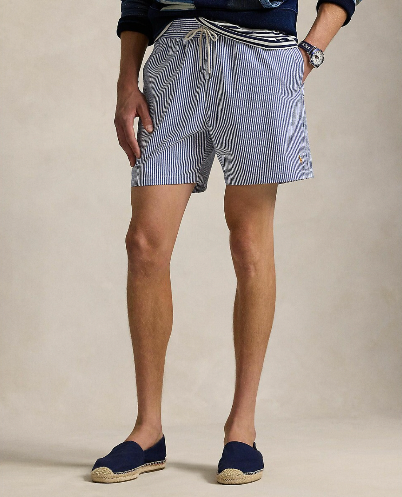 MAILLOT DE BAIN A RAYURES EN SEERSUCKER - RALPH LAUREN