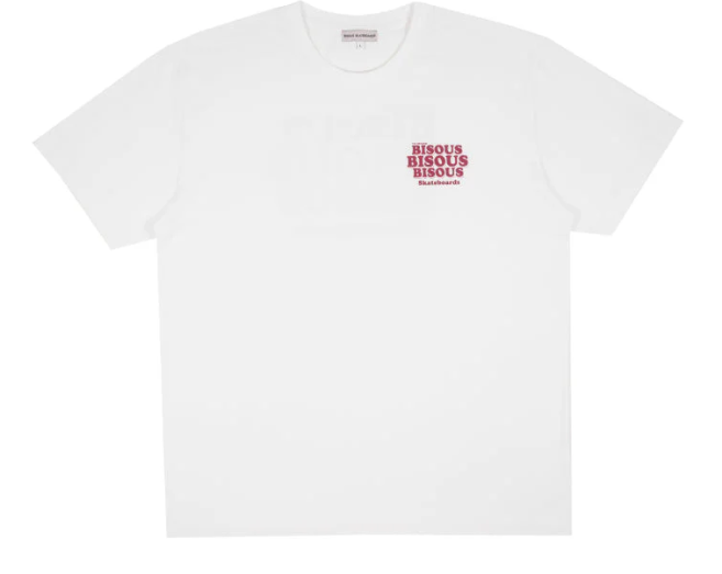 T-shirt Grease White - BISOUS SKATEBOARDS