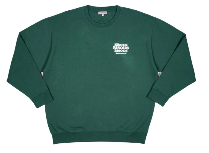 Crewneck Grease Forest Green - BISOUS SKATEBOARDS