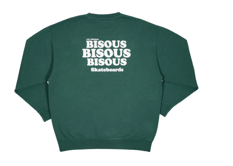 Crewneck Grease Forest Green - BISOUS SKATEBOARDS