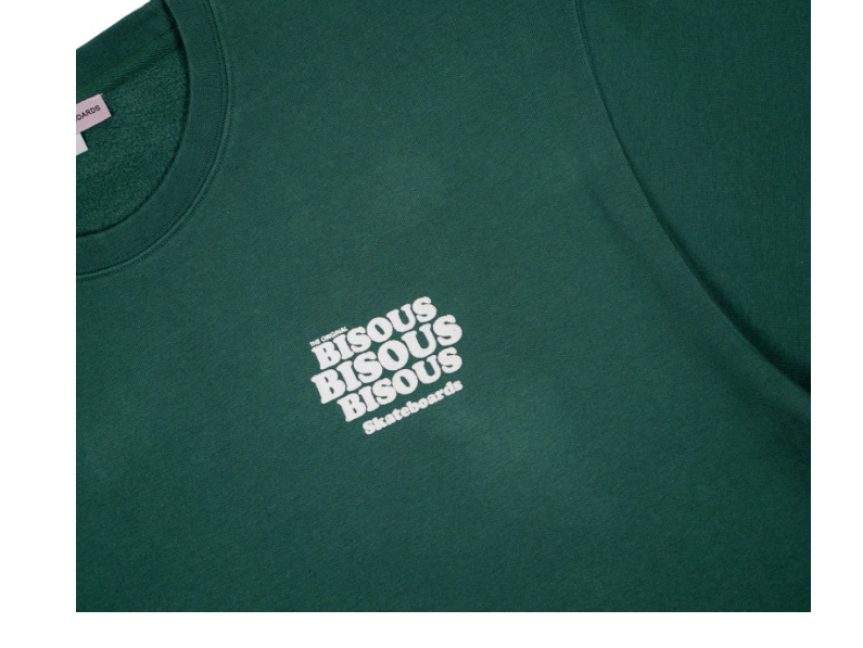 Crewneck Grease Forest Green - BISOUS SKATEBOARDS