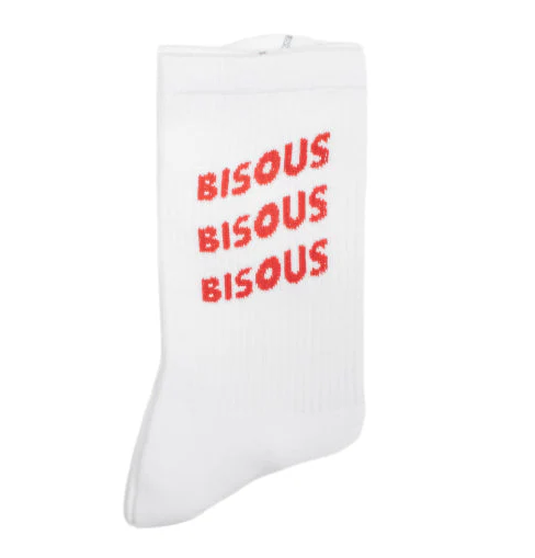 Socks Sonics White/Red -BISOUS