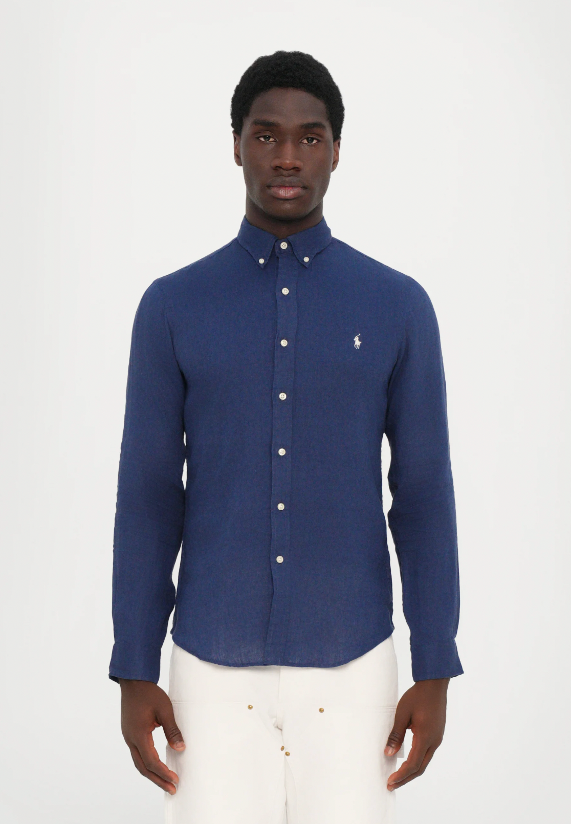 Chemise en lin RALPH LAUREN - SLIM FIT LINEN SHIRT - Chemise - rustic navy