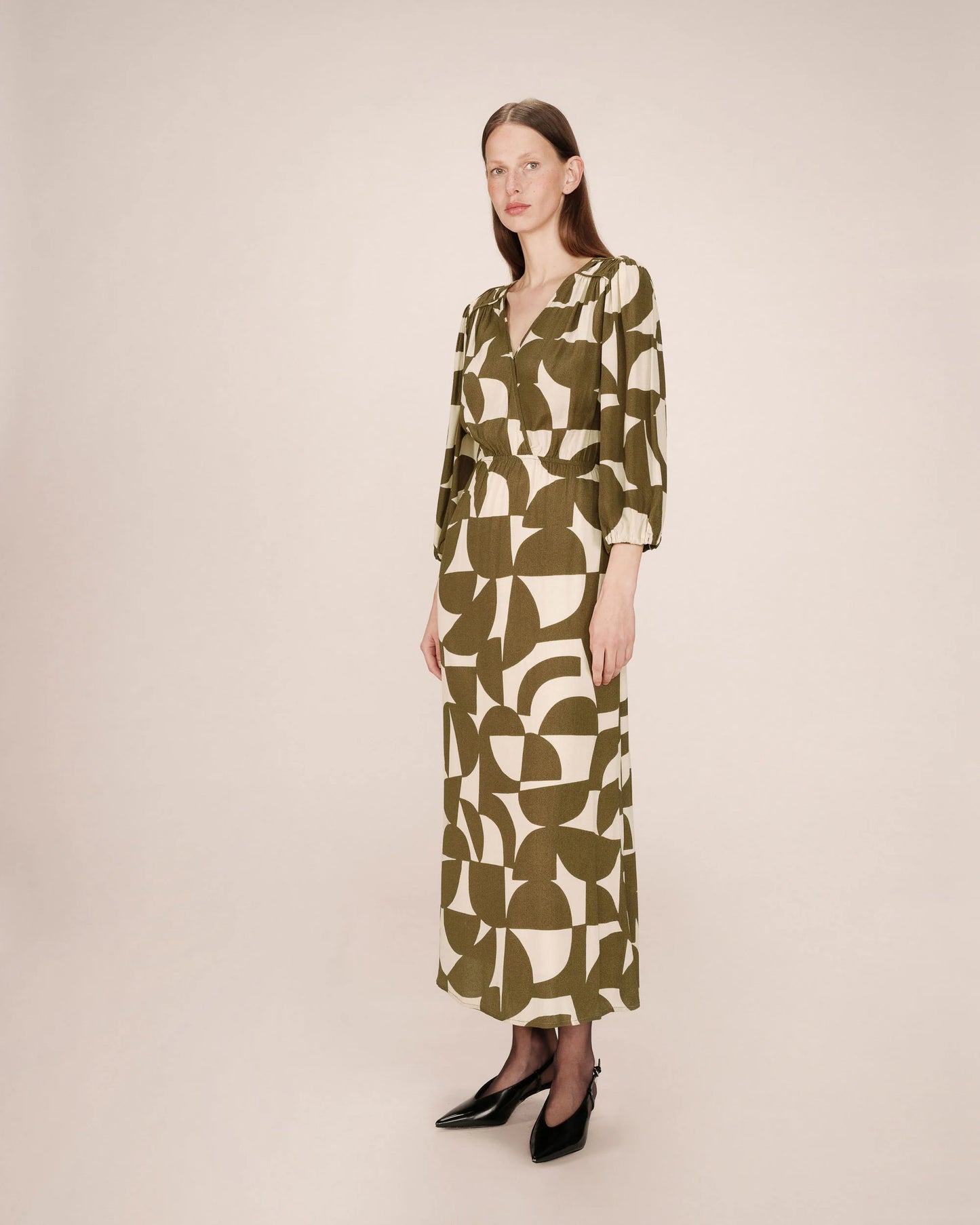 Robe longue GRACE & MILA - Olive