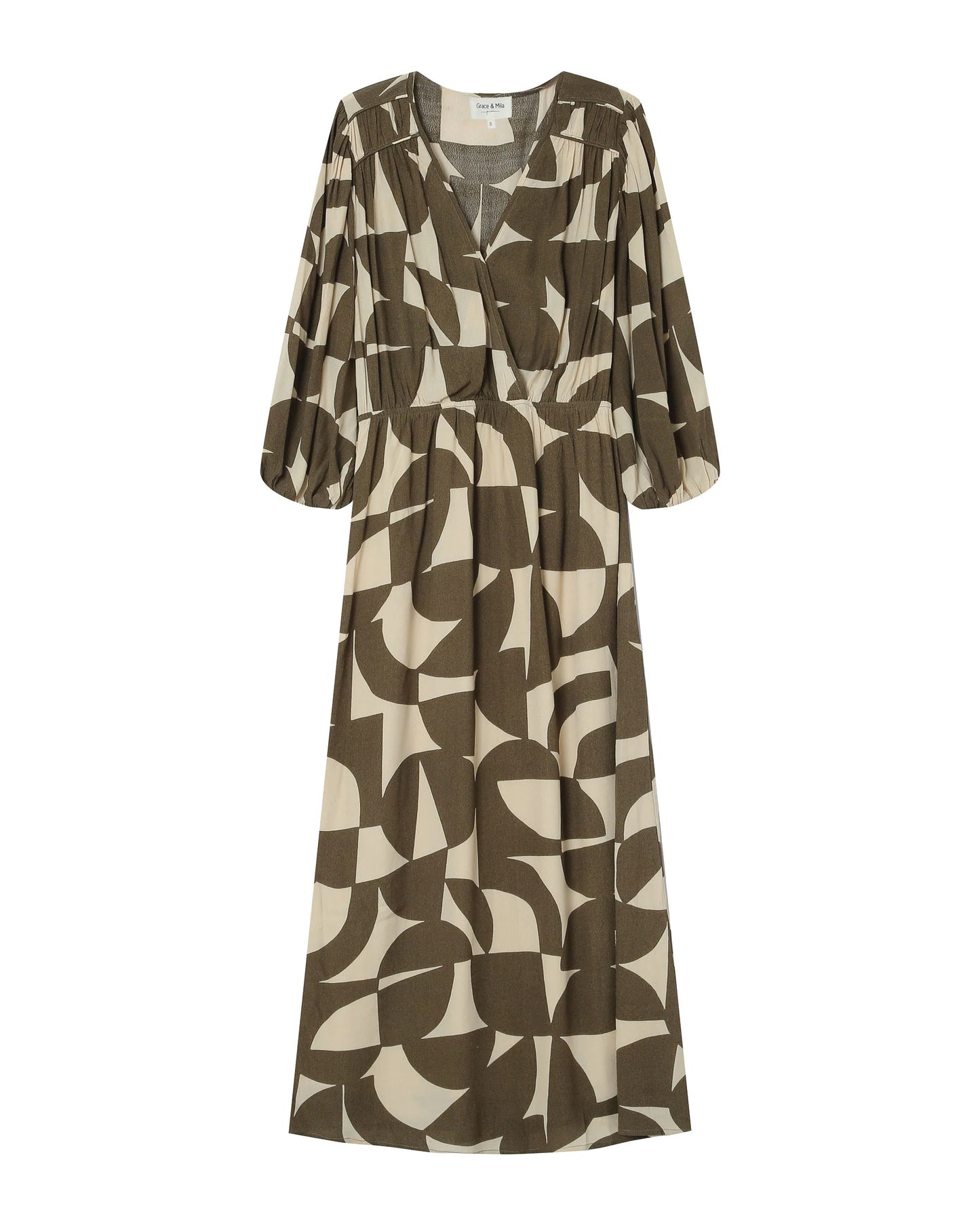 Robe longue GRACE & MILA - Olive