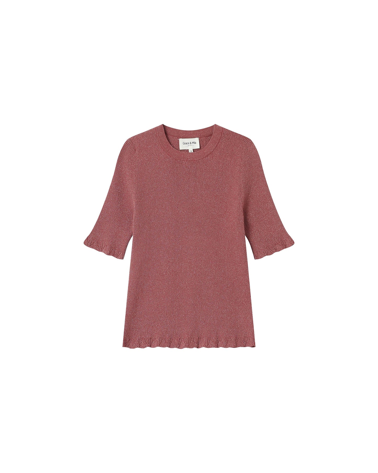 Pull manche courte GRACE & MILA - Terracotta