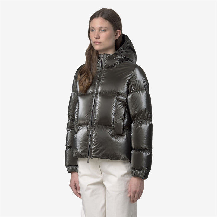 Doudoune courte noir olive - KWAY