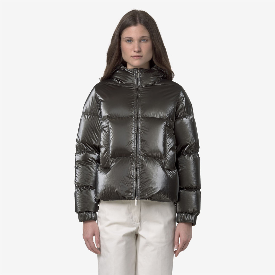 Doudoune courte noir olive - KWAY