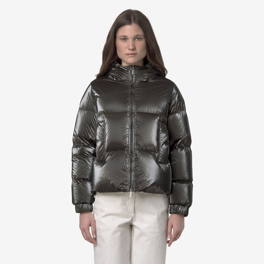 Doudoune courte noir olive - KWAY