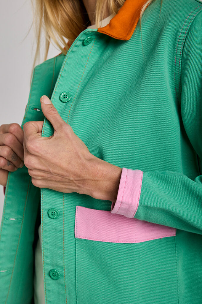 Veste en Jean GRAINE - Verte