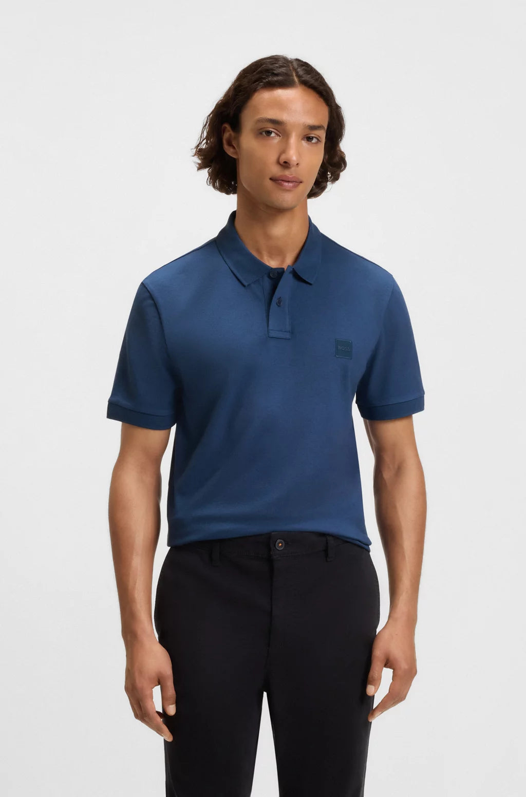 Polo Slim en coton stretch à patch logoté - Duckstore_narbonne